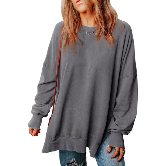 Women´s Crewneck Sweatshirt Polyester Cotton Oversized...